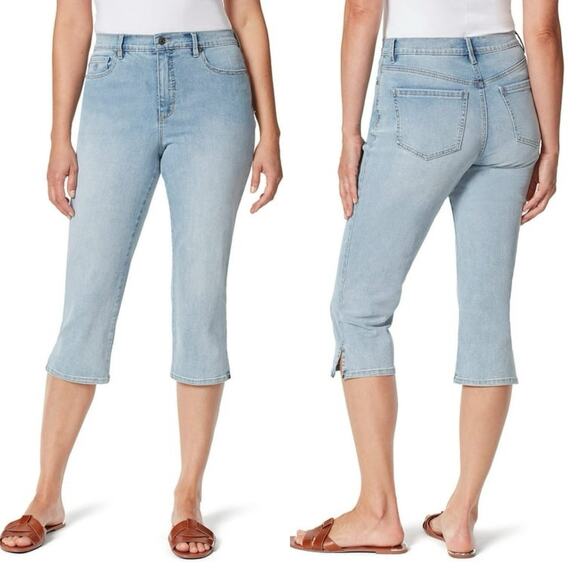 NWT Gloria Vanderbilt Amanda Capri Crop Jeans Womens Size 4 - Picture 1 of 8